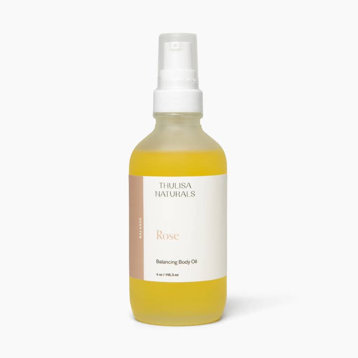 Rose Body Oil | Vegan Eco-Friendly for wholesale by Thulisa Naturals | Bath + Body