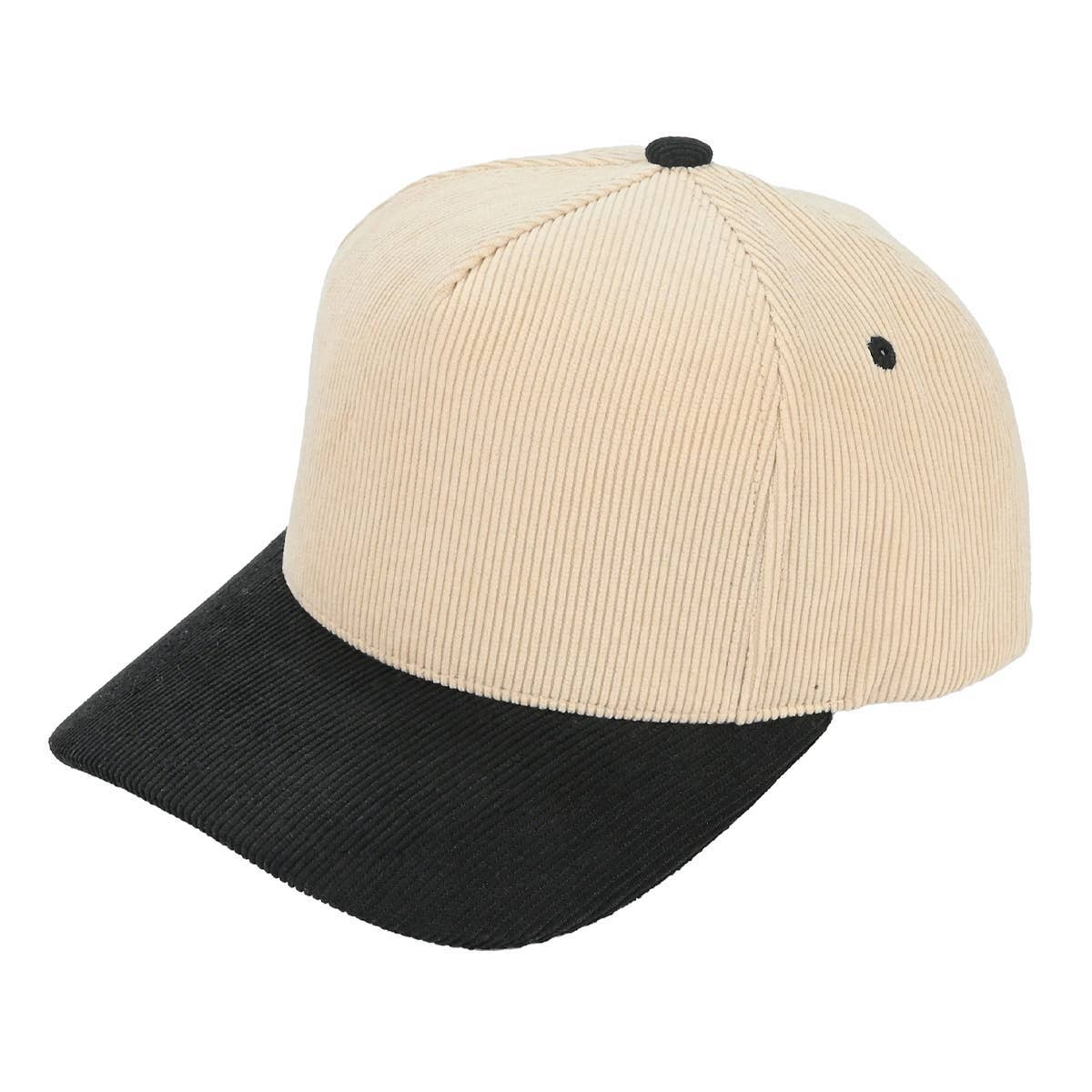 Frem - Wholesale Baseball Cap - Unisex - Corduroy Color Block Baseball Cap Hat0