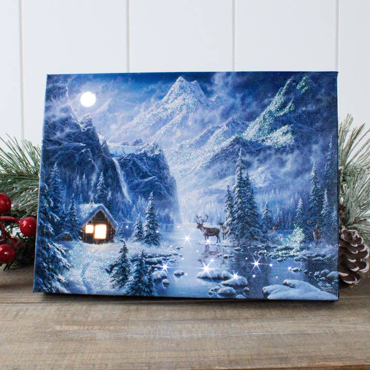 Tela da tavolo illuminata Nordic Night 8x6 per la vendita all'ingrosso da parte di Glow Decor