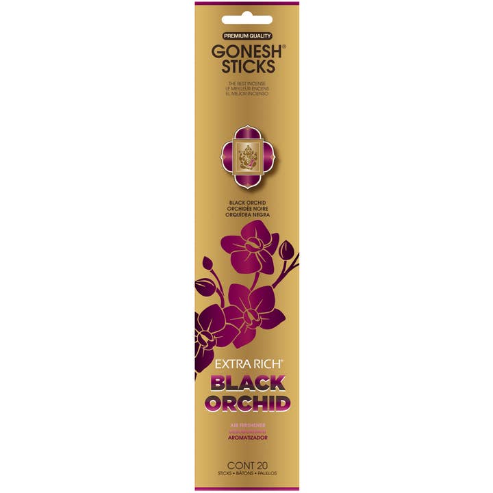 Incense Sticks: Gonesh Adventure: Extra Rich Black Orchid for wholesale by Gonesh