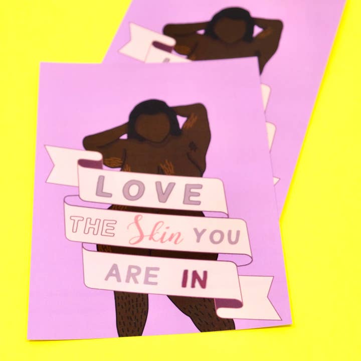 Love The Skin You Are In Art Print - Self Love Heavyweight Print - Body Positive Wall Art Love Your Skin Print voor wholesale door Wish Art Studios
