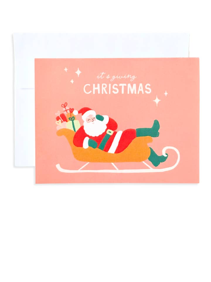 It's Giving Christmas Card for wholesale by This Little Paper Shop