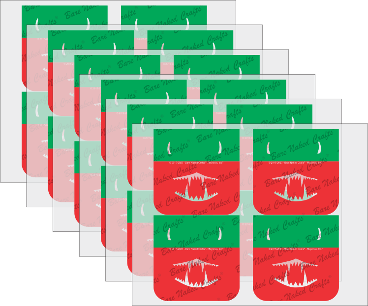 Bare Naked Crafts - Vente Kit de bricolage - Insert pour le visage : (Cat on a Fence JOL ou Cat Face Pumpkin)1