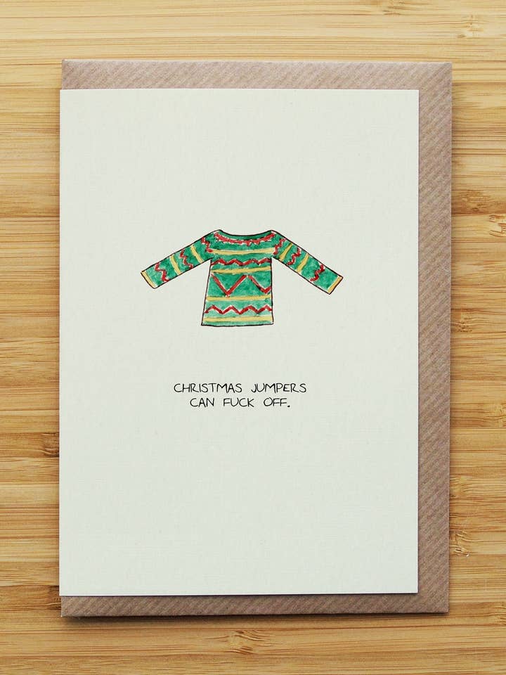 Kersttrui Kerstkaart - Grappig - Gerecycled Kaart voor wholesale door RossJDesigns