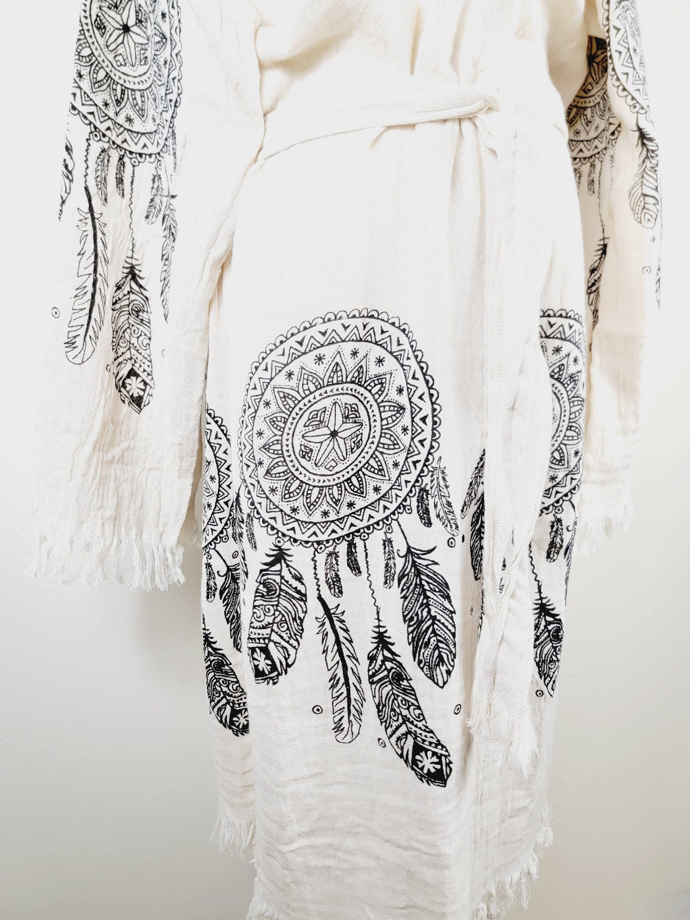 EBRU Home - Wholesale Robe - Unisex - Muslin Robe, Beach robe, Bath robe, spa Robe, Dream Catcher2