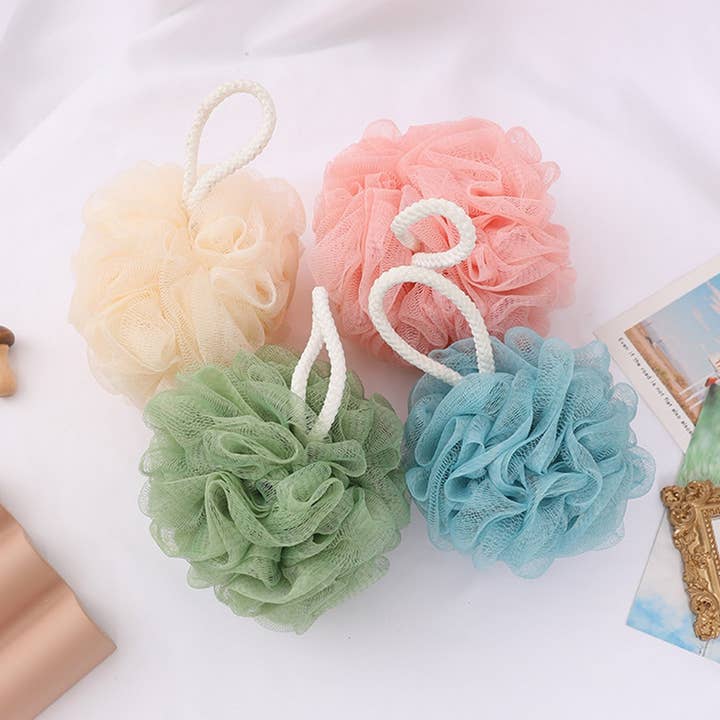 BATH POUF COLORFUL BATH FLOWER BALL_CWMM3382 for wholesale by ACCITY