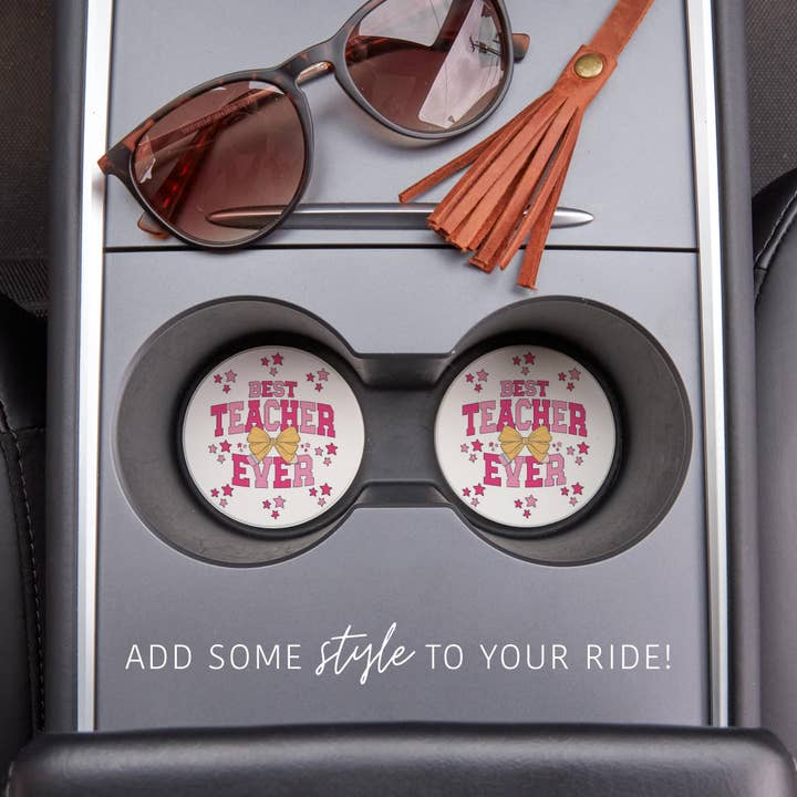 Clairmont & Co - Wholesale Car Coaster - Women's - Car Coasters for Teachers, Best Teacher Ever, Teacher Gifts