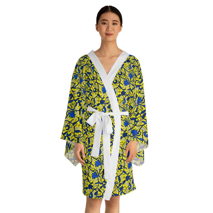 Silk like kimono / dress/ beach wear / jacket for wholesale by GiftJunkie