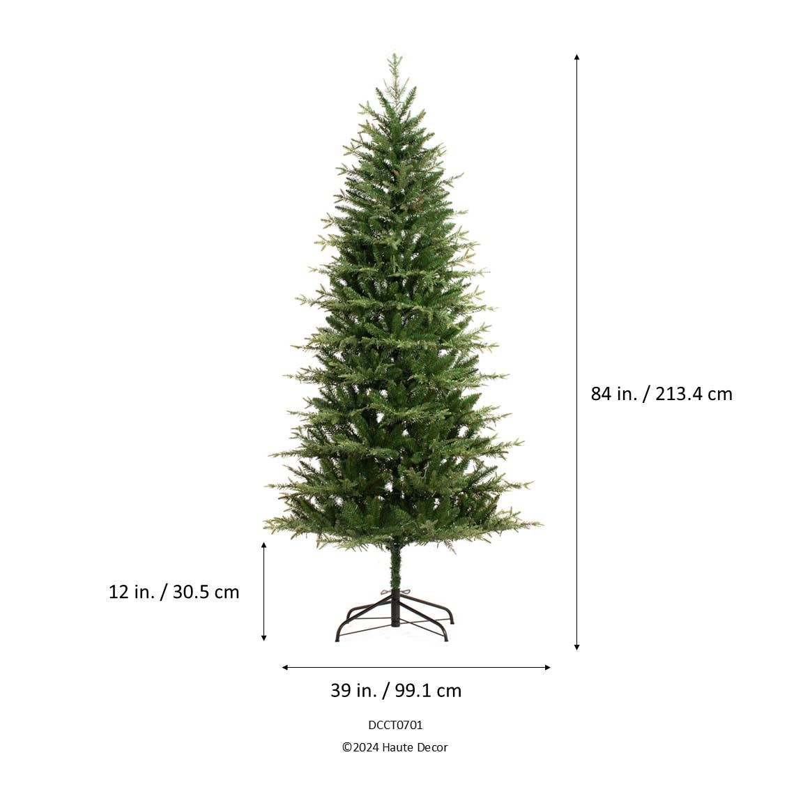 Haute Decor - Wholesale Artificial Christmas Tree - 7 Foot Pre-lit Asheville Slim Christmas Tree5