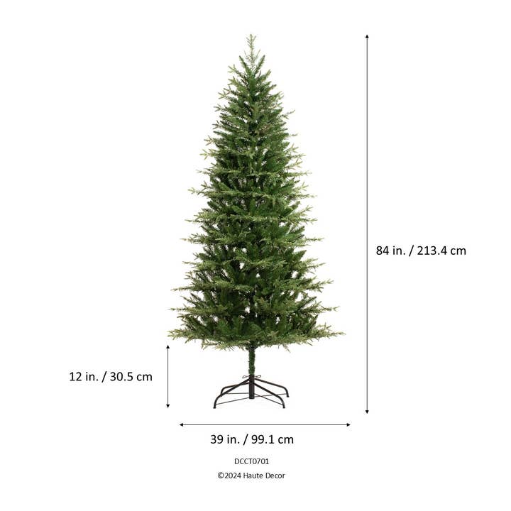 Haute Decor - Wholesale Artificial Christmas Tree - 7 Foot Pre-lit Asheville Slim Christmas Tree5