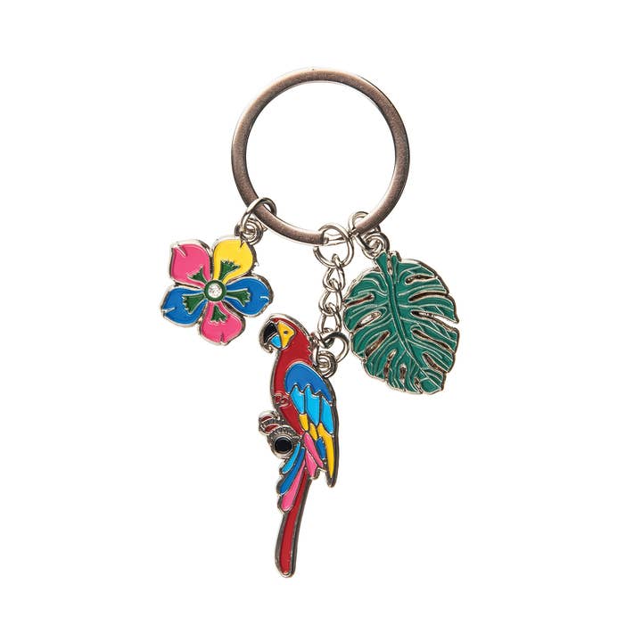 Parrot Bird Souvenir Charm Keychain for wholesale by Beachcombers