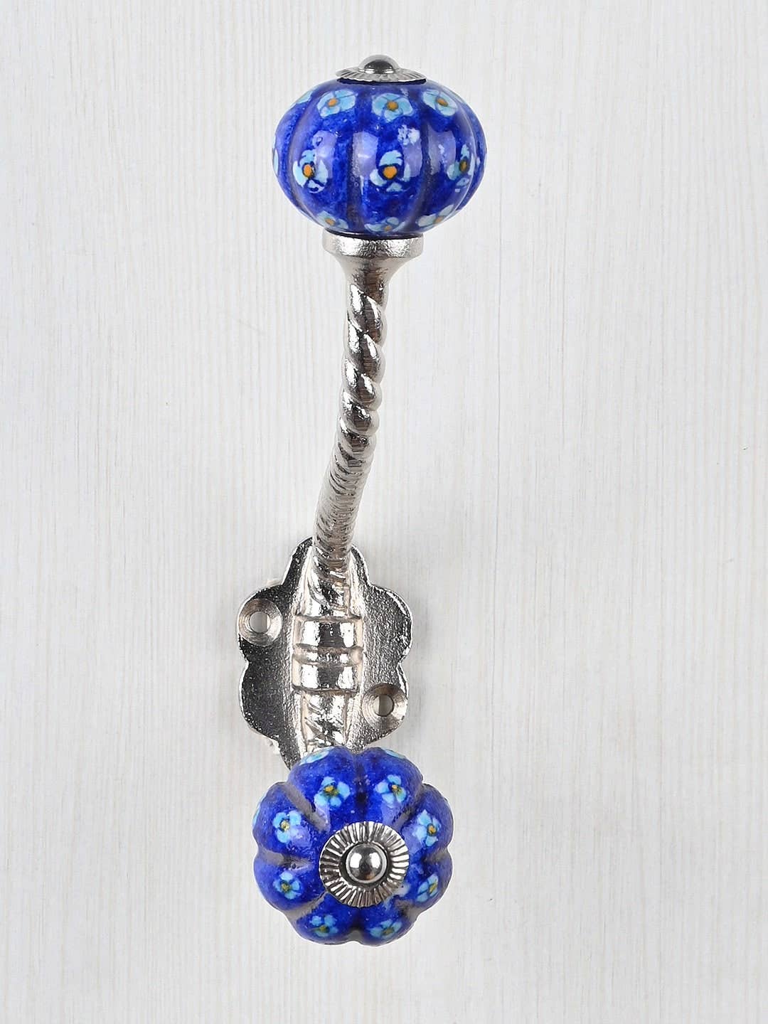 KNOBCO - Wholesale Wall Hook - Blue Decorative Handmade Ceramic Wall Hook |Vintage Wall Hook |Metal Wall Hooks |Furniture Hardware Hooks| Bath Hooks0
