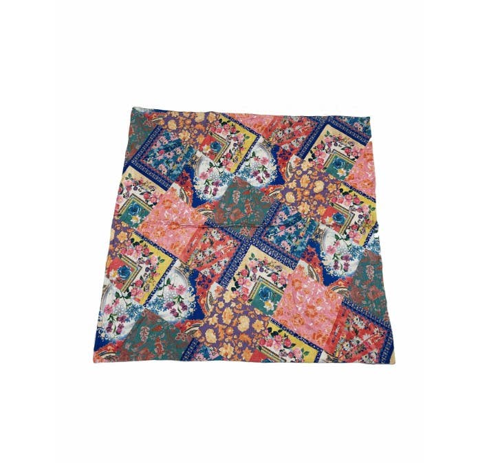 Tolani - Wholesale Throw Blanket - Isabella Blue Floral- Printed Plush Reversible Blanket3