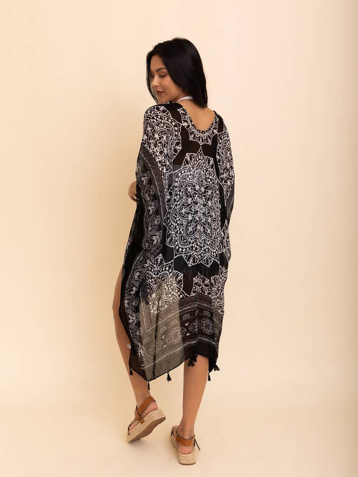 Leto Accessories - Wholesale Kimono - Women's - Versatile Kimono Cardigan with Tassels - Festival Ready 🎡8