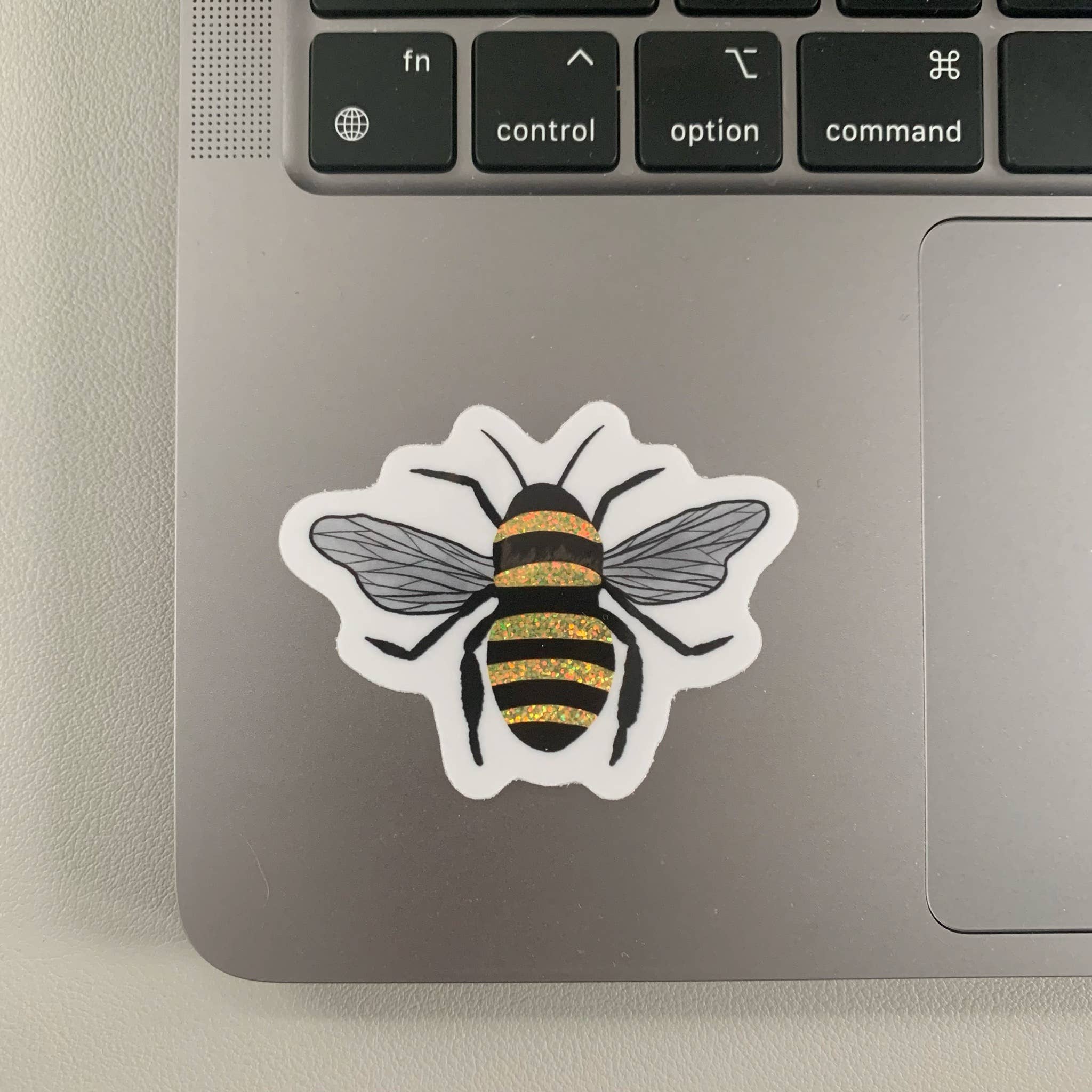 Lemon Press Studio - Wholesale Sticker - Glitter Bee holographic vinyl sticker1