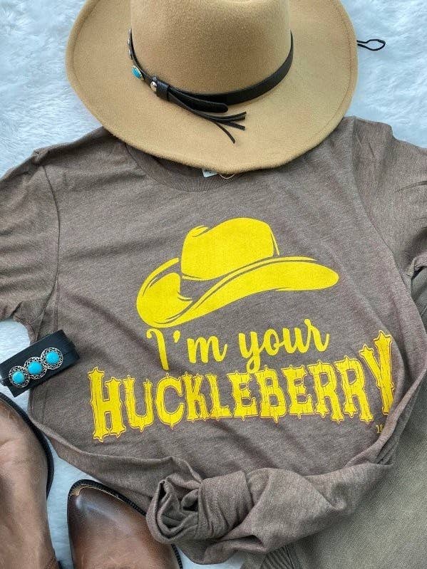 BC Im Your Huckleberry, western, cowboy, hattgrafisk t-shirt för wholesale av L&B Life