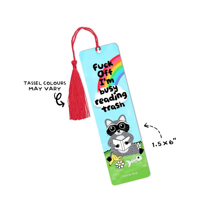 coco+bie designs - Vente Marque-page - F Off I'm Reading Trash - Marque-page amusant, amateur de livres, tendance
