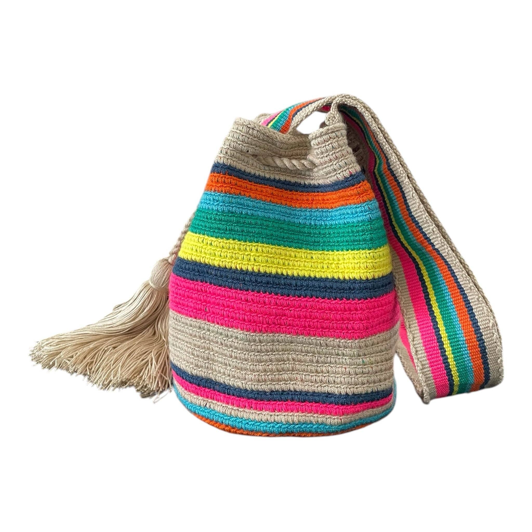 Boutique Femade ® - Wholesale Crossbody Bag - Women's - Arcoiris Medium Wayuu Bag2