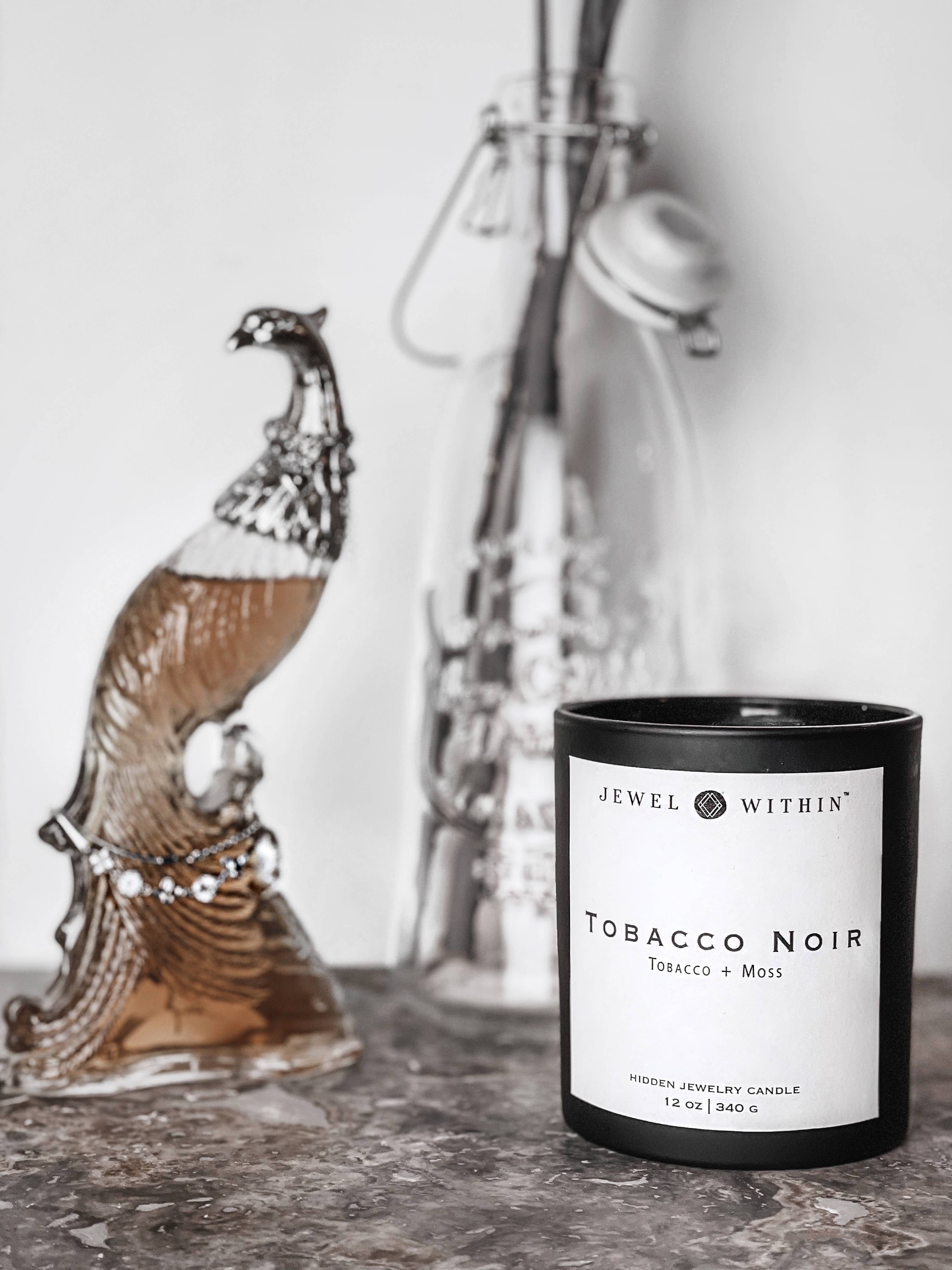 Jewel Within - Vente Bougie en bocal - Bougie à bijoux Tobacco Noir2