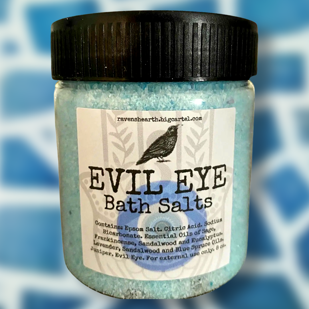 Raven’s Hearth - Wholesale Bath Salts - Evil Eye Bath Salt | Protection | Spruce & Sandalwood1