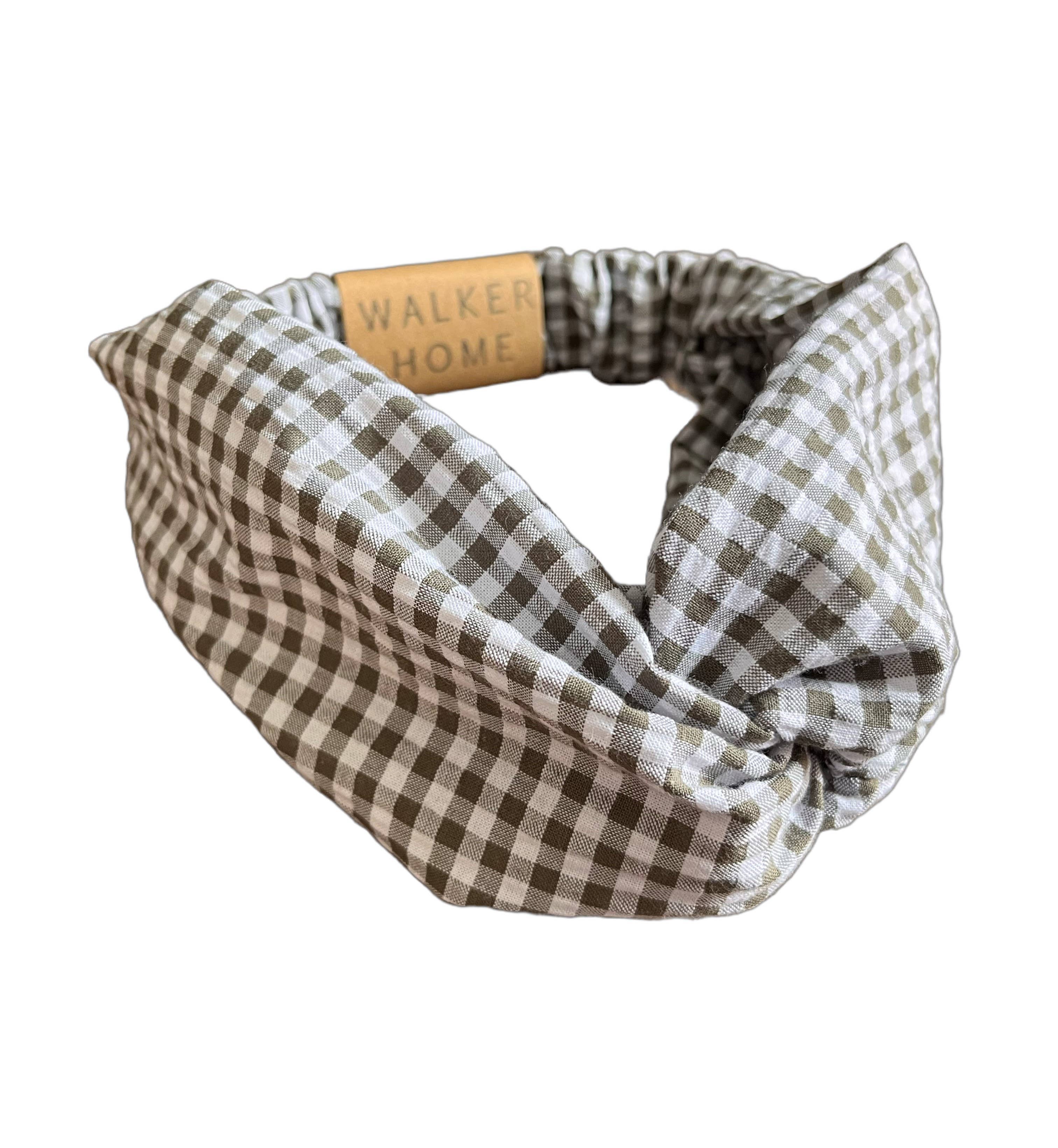 Walker Home - Wholesale Fashion Headband - Women's - Twisted knot headband - Seersucker gingham0
