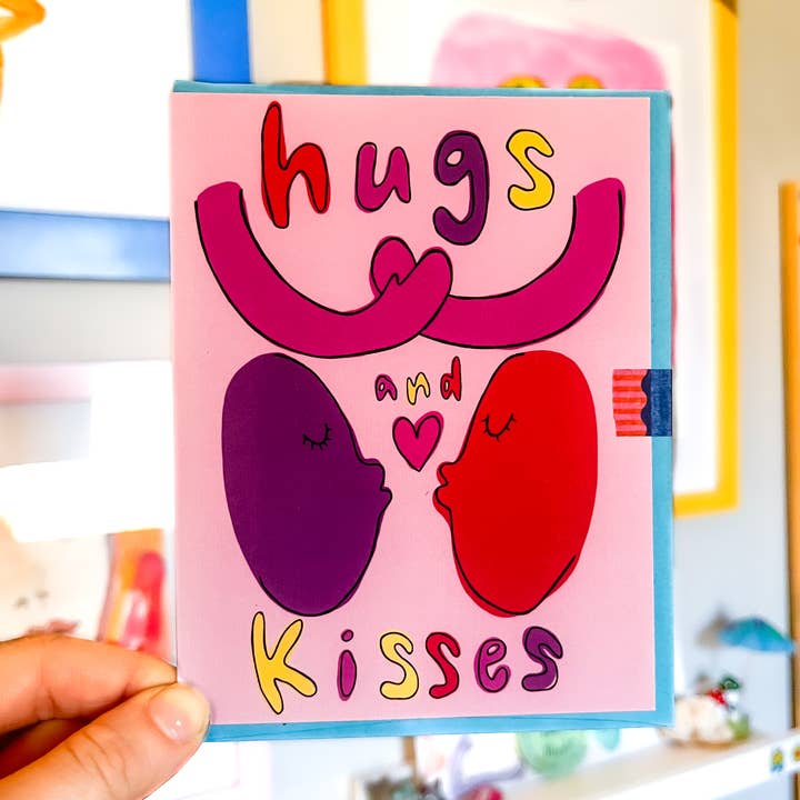 Carte câlins et baisers pour la vente par Carrie's Scaries