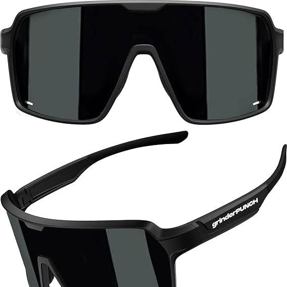 Polariserede sportssolbriller letvægts til snevandring (sort) for engroshandel hos grinderPUNCH