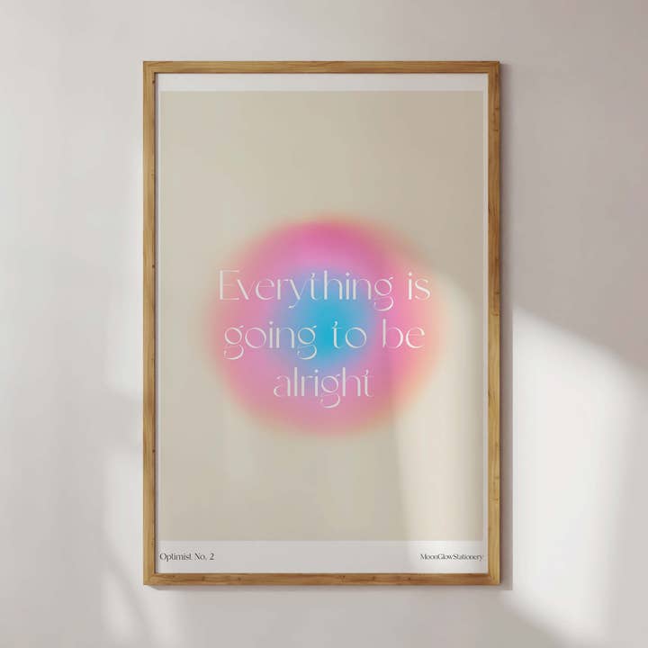 Impression artistique dégradée Optimist n° 2 pour la vente par MoonGlowStationery