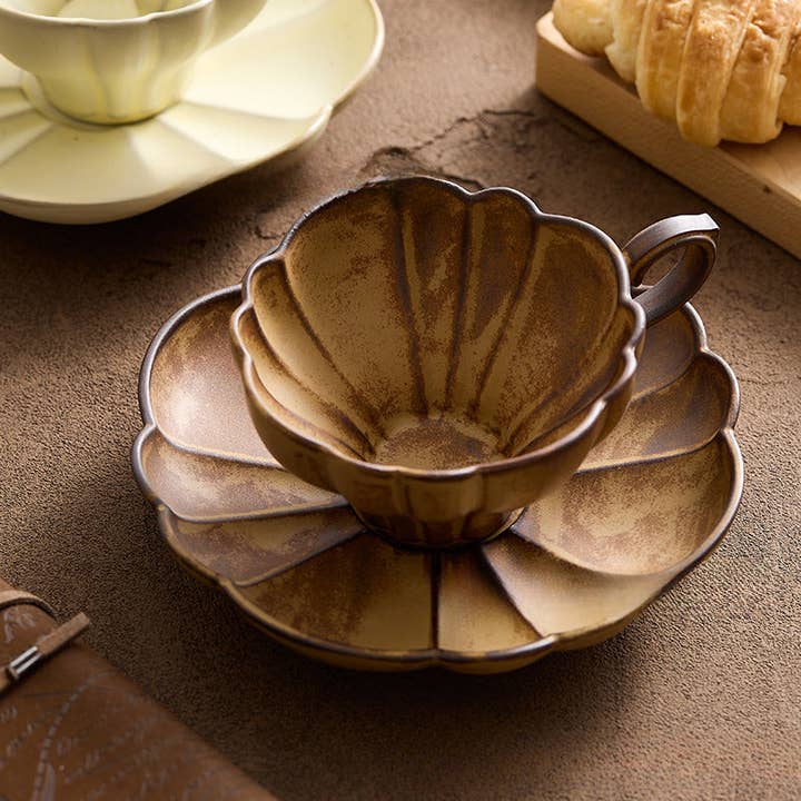 Gohobi – Großhandel Kaffeebecher – Gohobi Kaffeebecher und Sauce aus Steinzeug in Blumenform, handgefertigt