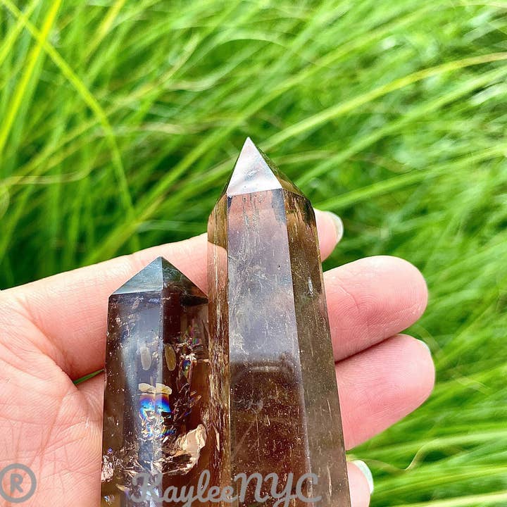 KayleeNYC - Vendita all'ingrosso Pietra/cristallo spirituale - Lotto all'ingrosso 1 Lb Naturale Quarzo Fumoso Obelisco Punto Cristallo Naturale Energia Guarigione3