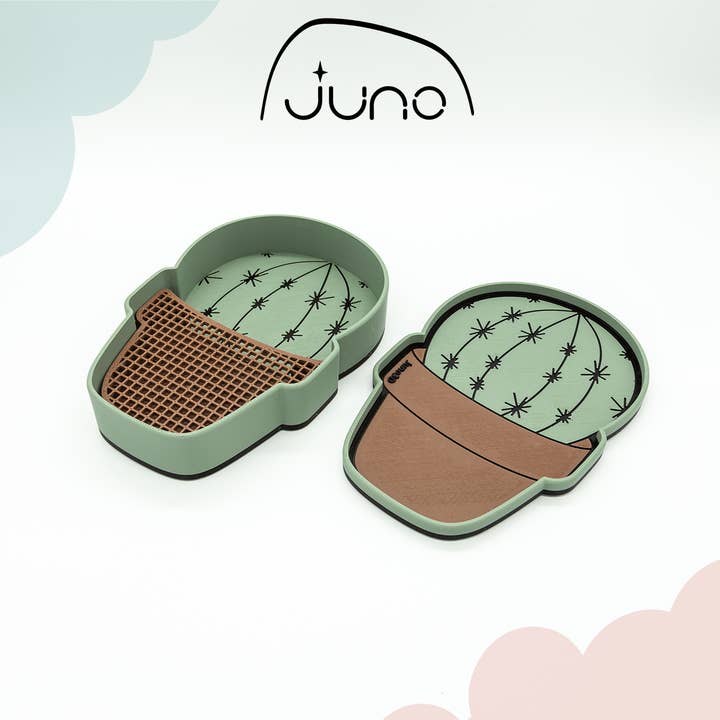 Juno 3D - Wholesale Jewelry Box/Organizer - Bella Cactus 3D Printed Cornstarch Container & Tray2