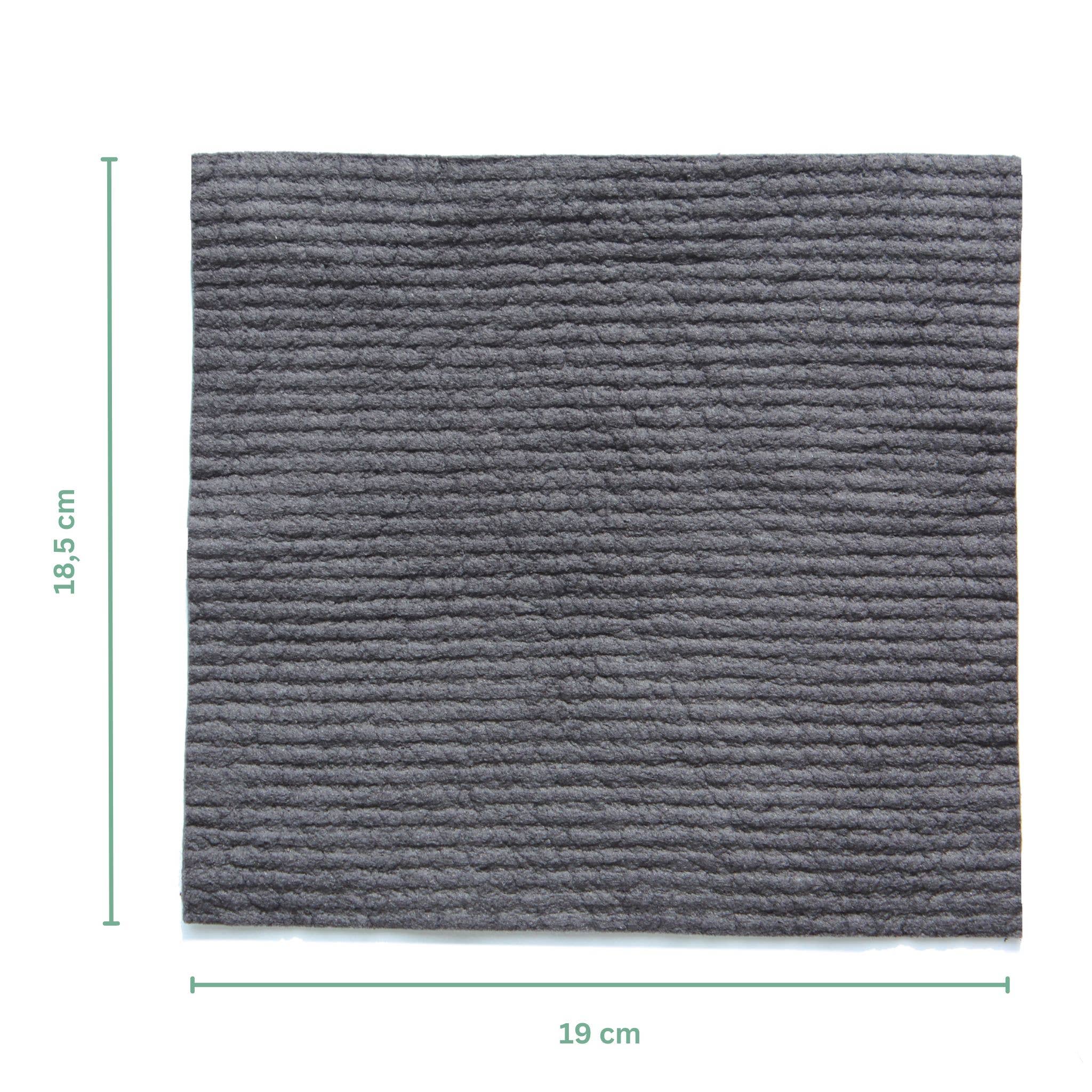 PROTEA - Wholesale Dishcloth - 2x compostable eco-sponge cloth, anthracite | PROTEA2
