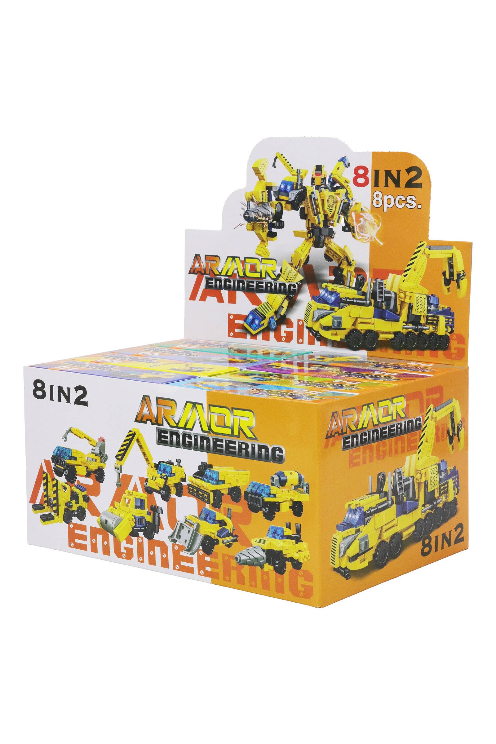 ASSORTED Construction Vehicle Diy Building Block - 8 Box for wholesale on Faire1