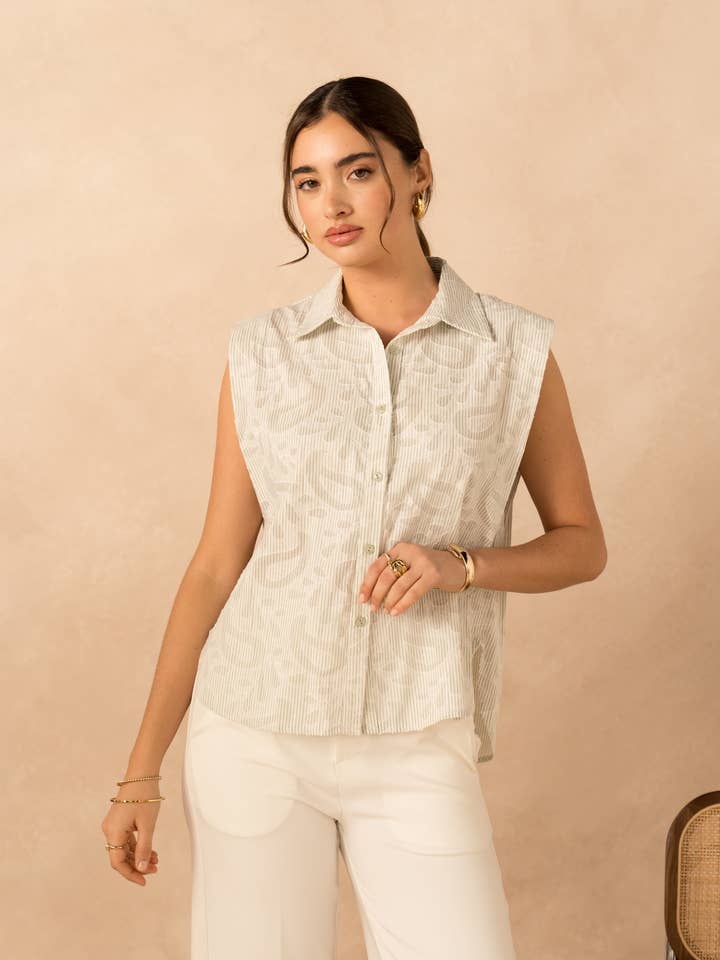 Brocade effect shirt CH397 for wholesale by LULUMARY