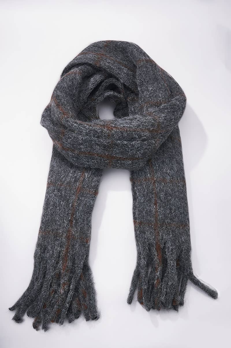 BYREN | ÉLINE L'ATELIER - Wholesale Scarf - Women's - Checked wool scarf FL214DF1