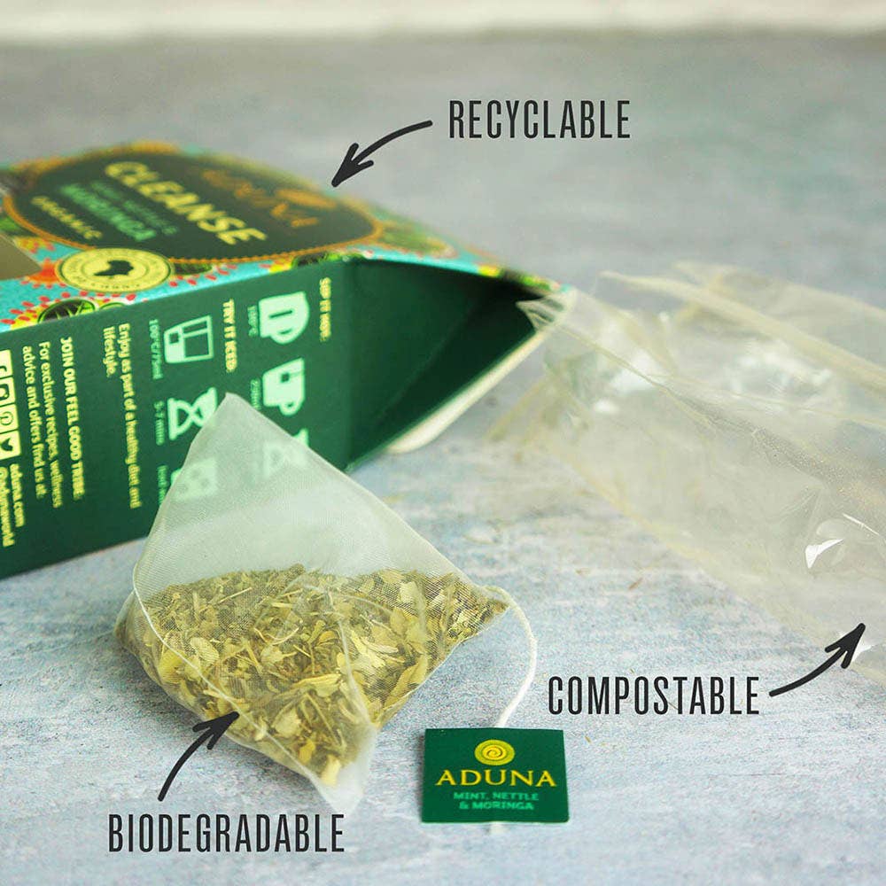 Aduna Superfoods - Wholesale Health/Detox Tea - Moringa and Mint Cleanse Tea | 15 Biodegradable Teabags2