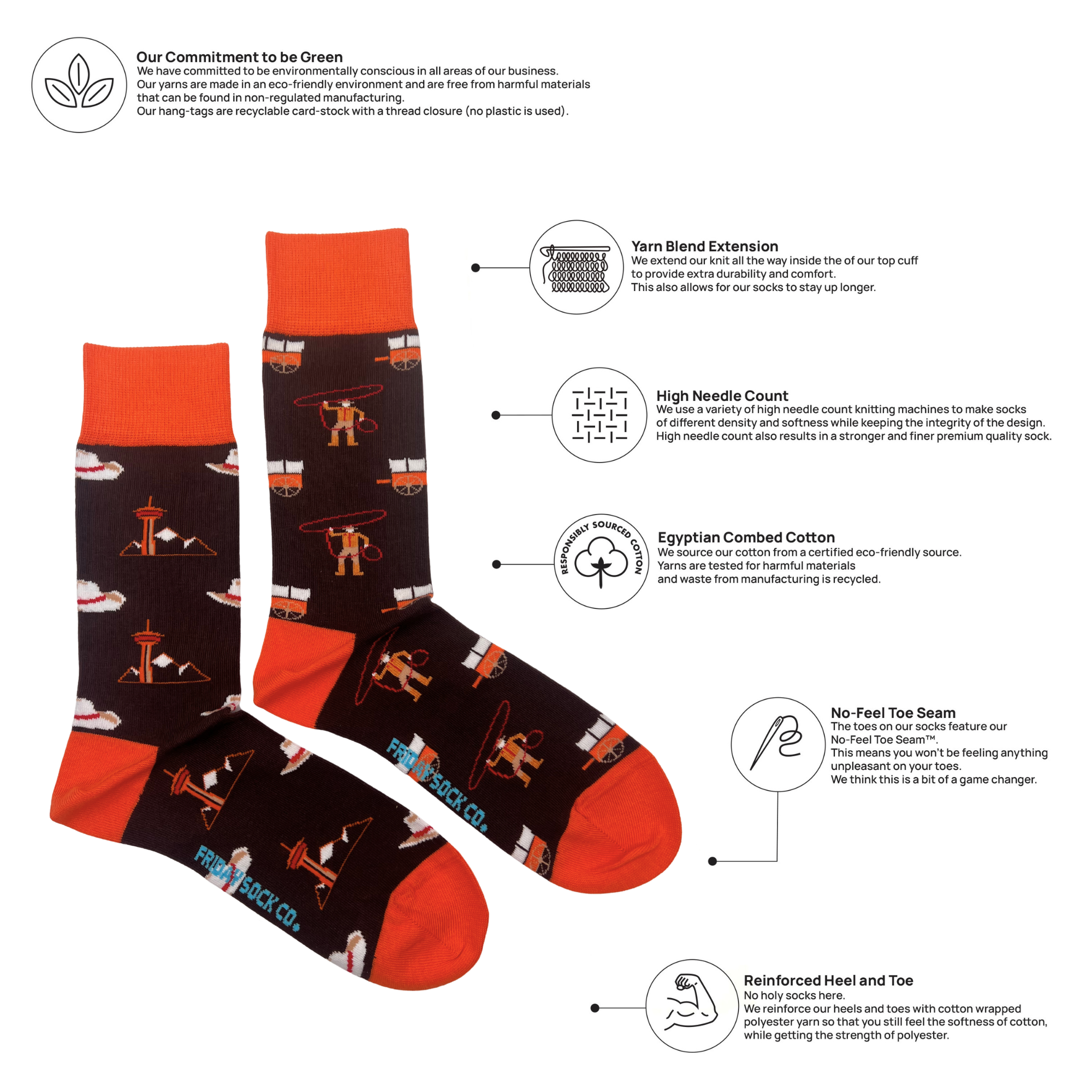 Friday Sock Co. - Wholesale Socks - Men's - Men's Retro Rodeo Mismatched Mid-Calf Socks 3