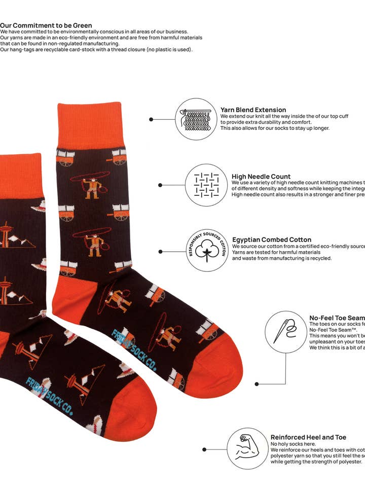 Friday Sock Co. - Wholesale Socks - Men's - Men's Retro Rodeo Mismatched Mid-Calf Socks 3