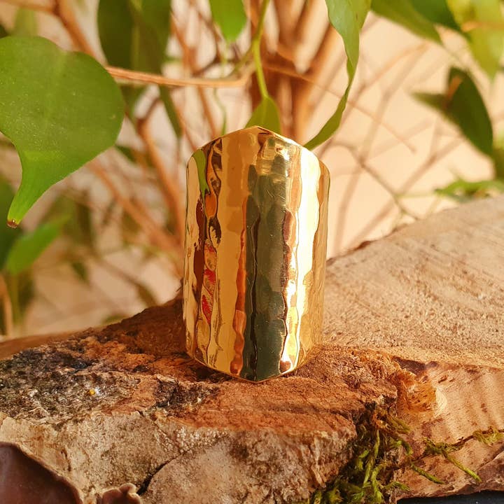 Kaali Boutique - Wholesale Band/Stacked Ring - Hammered Boho Brass Ring / Bohemian / Ethnic / Psy / Rustic / Tribal / Gypsy / Festival / Healing / Festival3