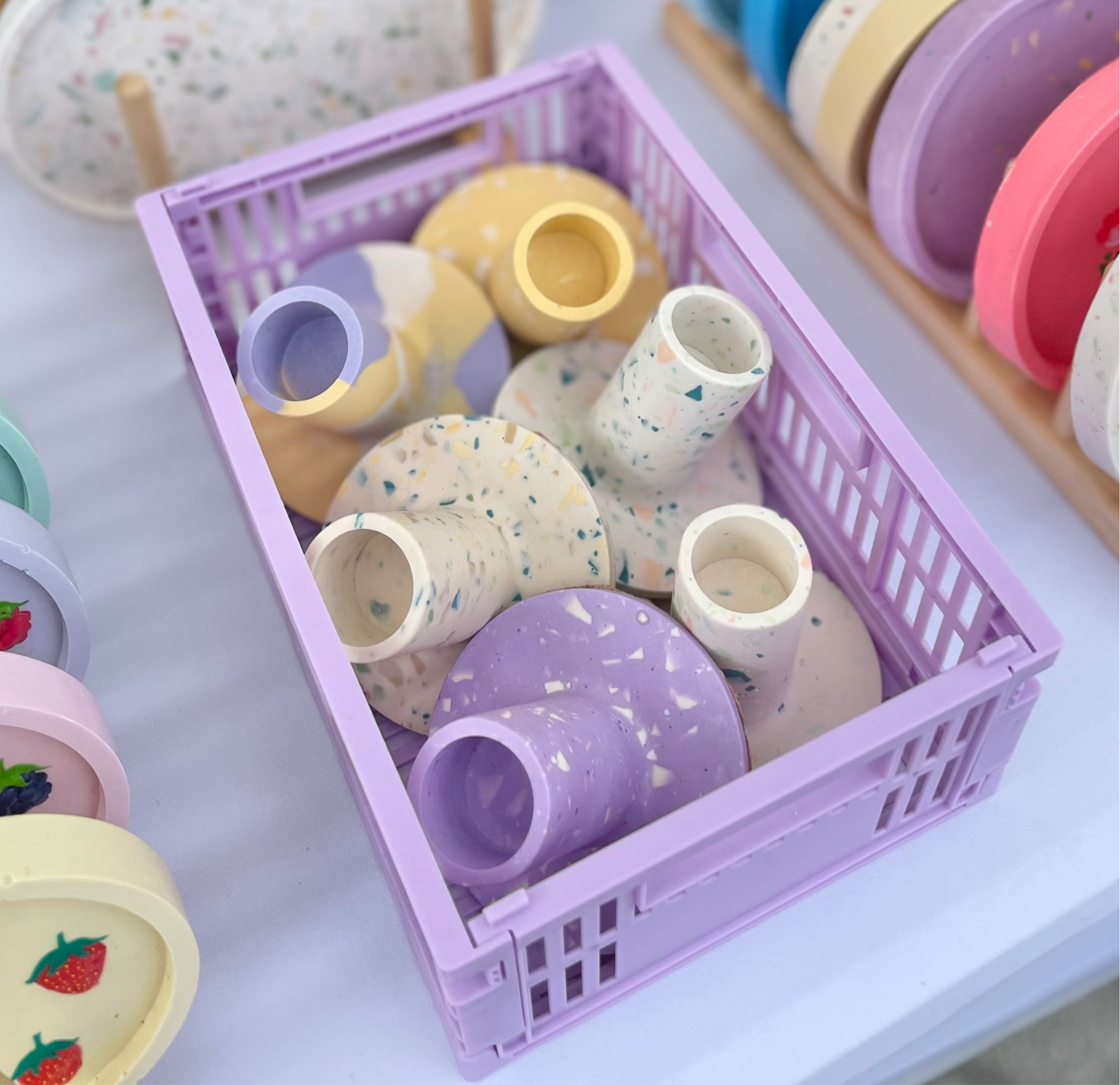 Kookie - Wholesale Candle Holder - Candelabra Long Candle Holder - Terrazzo3