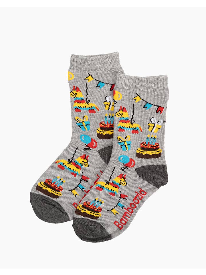 GREY MARLE KIDS PARTY BAMBOO SOCK for wholesale on Faire2
