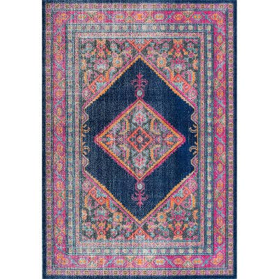 Vintage Bordered Medallion Adame Area Rug for wholesale by nuLOOM