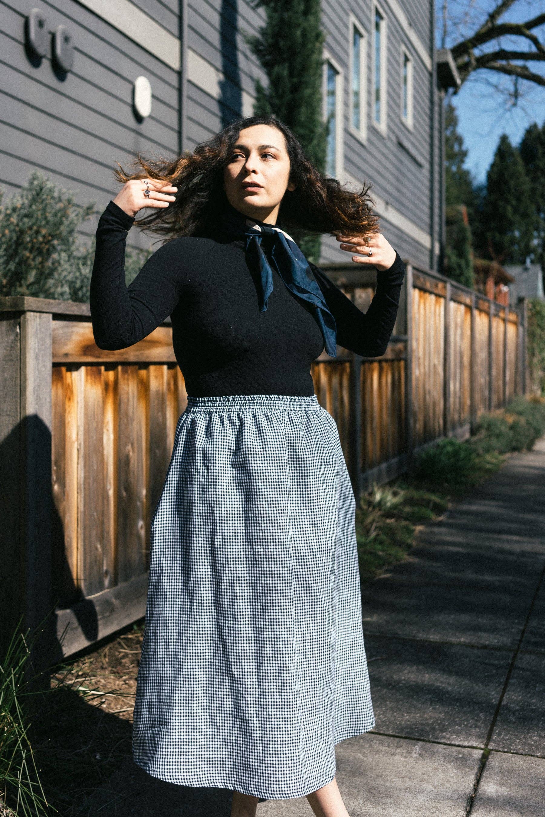 Altar - Wholesale Skirt - Women's - Eva Midi Gingham Skirt9