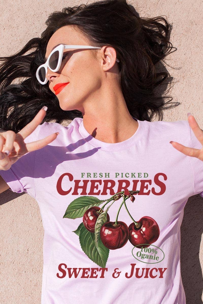 COLORBEAR - Wholesale T-Shirt (Graphic) - Women's - Fresh Picked Cherries Graphic Tee9