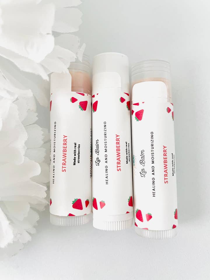 Erdbeer-Lippenbalsam für den Großhandel von Mellow Melanin LLC