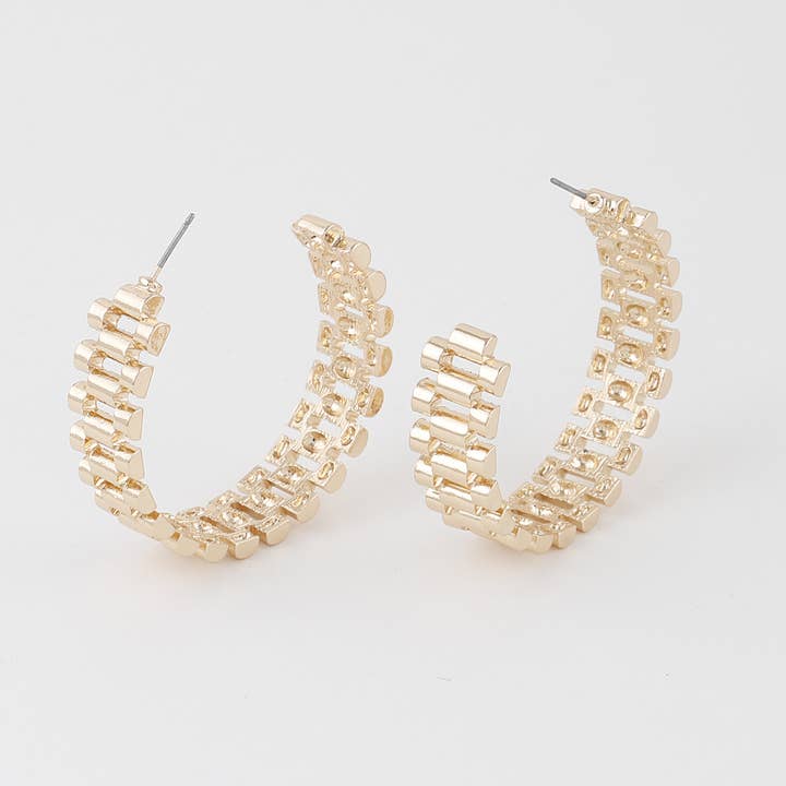 Box Chain Hoop Örhängen för wholesale av 3AM BY H&D ACCESSORIES