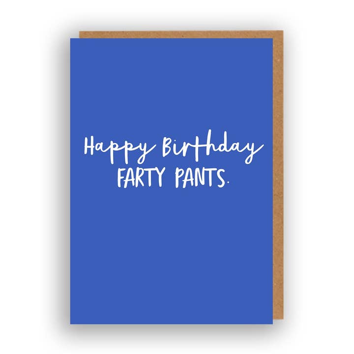 The Sweary Card Co - Wholesale Birthday Card - Happy Birthday Farty Pants Funny Birthday Card