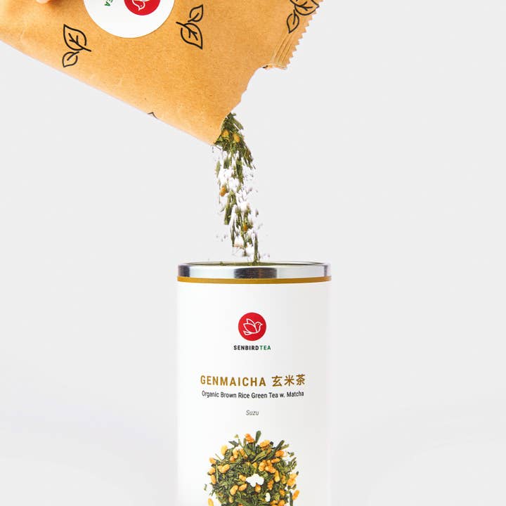 Senbird Tea - Vendita all'ingrosso Tè sfusi - Genmai Matcha Suzu - Tè Verde Giapponese con Riso Integrale | 100g5