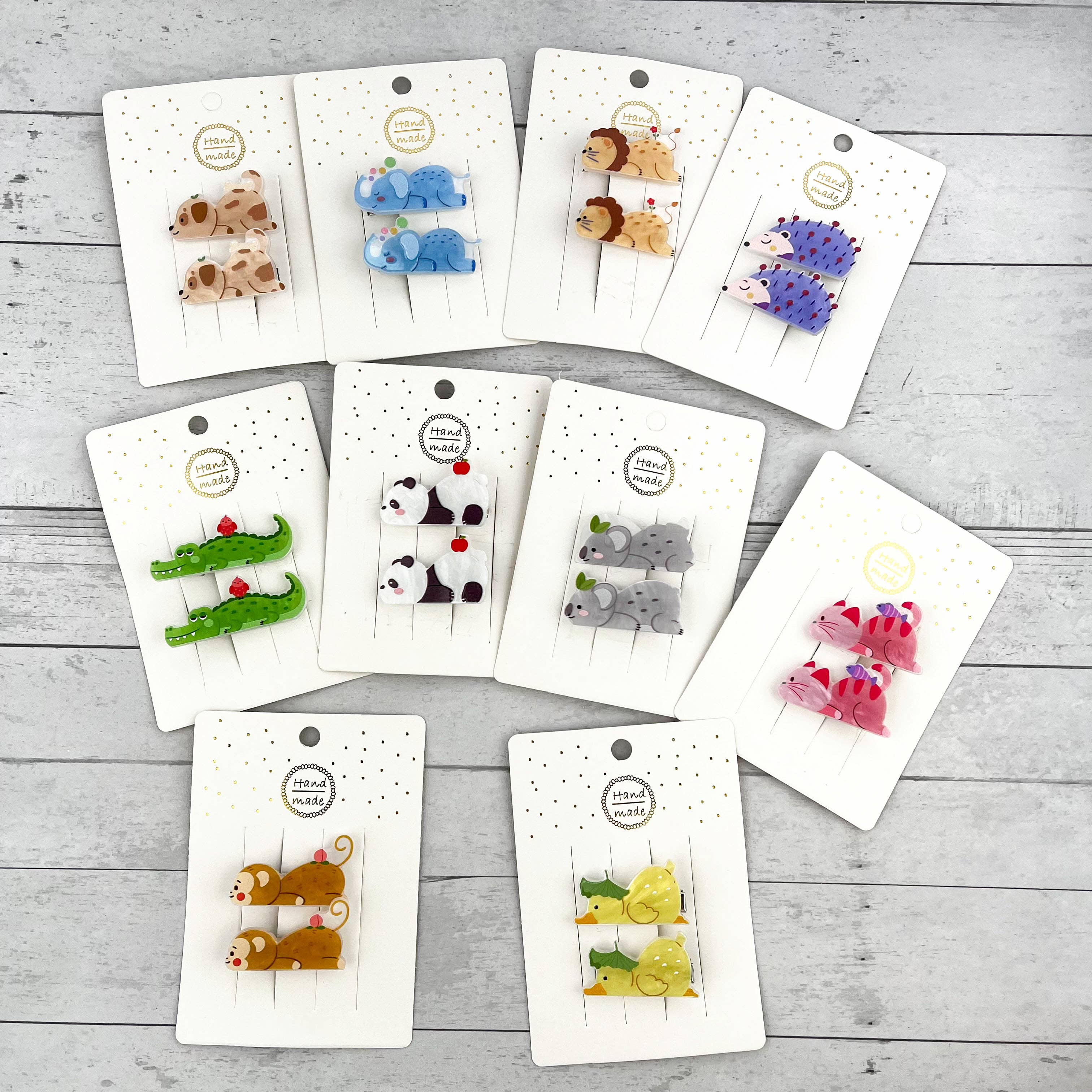 SoapElenGlen - Wholesale Hair Clip - Women's - Cute Cartoon Lying Animal Alligator Barrette 21