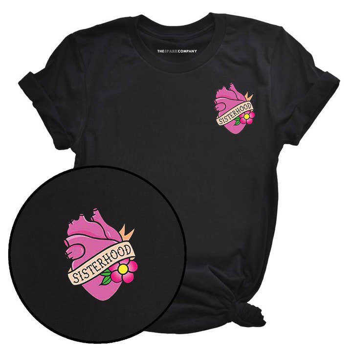 Pretty In Ink Collab Sisterhood Fick-T-shirt för wholesale av The Spark Company